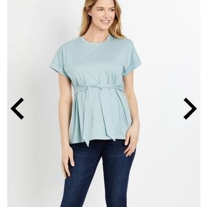 JESSICA SIMPSON TIE FRONT MATERNITY TOP